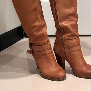 7M Leather Boots. Nine West